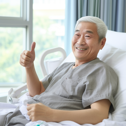 caocao.tw_Elderly_Asian_Chinese_man_lying_on_a_hospital_bed_wit_53e70b25-37a3-4b4d-8223-99b833f64e8c